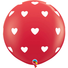 3FT BIG HEARTS RED